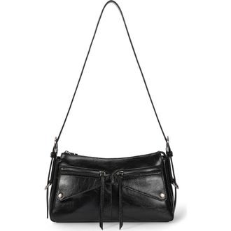 Oryany Moto Leather Shoulder Bag in Black at Nordstrom Rack