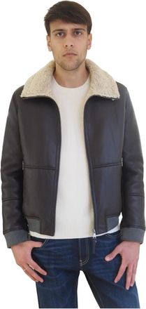 AT.P. CO Faux Leather Bomber - Heren - Leren en Su&egrave;de Jassen - Bruin - M - Jassen
