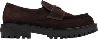 Prada Bruine Mocassino Sandalen - Heren - Loafers - Bruin - 43 1/2 EU - Schoenen