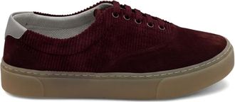 Brunello Cucinelli Sneakers in pelle scamosciata a coste - Rosso