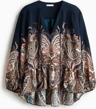 H&M Oversized Bluse - Blue