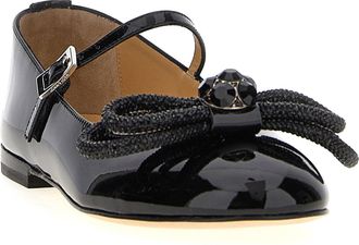 Mach & Mach Patent Leather Ballet Flat - Black
