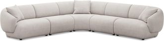 Castlery Auburn Extended L-Shape Sectional Sofa Customized, Cream, Spill Resistant, Modular for Sofas by Castlery