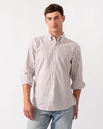 Boss Orange by Hugo Boss Mens Ricoplus Long Sleeve Shirt in White Cotton - Size X-Large