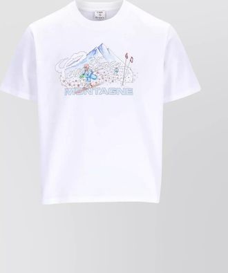 Casablanca ski graphic crew neck t-shirt