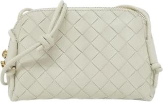 Bottega Veneta Pre-owned Cross Body Bags, female, White, Size: ONE SIZE Pre-owned Lamb Shoulder Bag