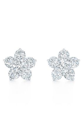 Kwiat Floral Cluster Diamond Stud Earrings in White Gold at Nordstrom