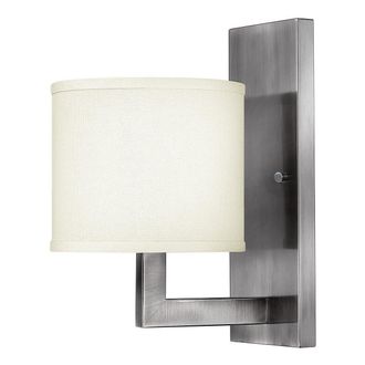 Netlighting Hampton 1 Light Indoor Wall Light Antique Nickel E27 in Grey