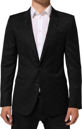 Dolce & Gabbana Mens Black Martini 2 Buttons Suit Jacket Blazer