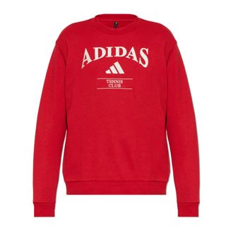 adidas Long Sleeve Training Tops, male, Red, Size: 2XL Heritage Graphic Crew Sweatshirt