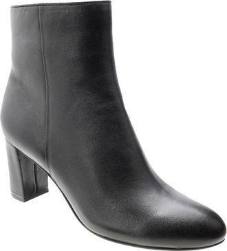David Tate Womens David Tate Alison Boots Black Leather Almond Toe Block Heel JOBB301
