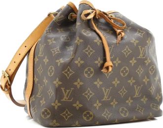 Louis Vuitton Petit Noe Handbag Monogram Canvas bucket bag - Bruin