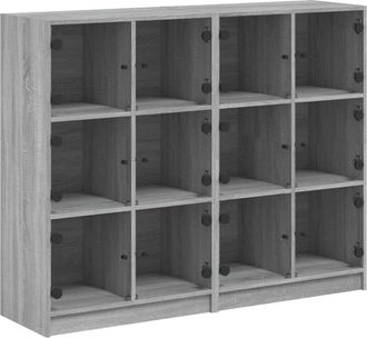vidaXL Estanter&iacute;a Con Puertas Madera Gris Sonoma 136x37x109 Cm Vidaxl