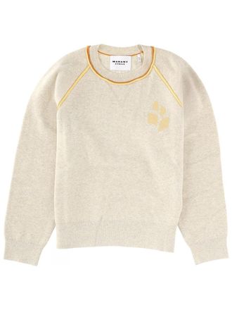 Isabel Marant Loriby Light Beige Piping Knit Sweater