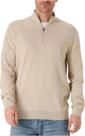 Selected Beige Half Zip Cardigan voor Heren - Heren - Coltruien - Beige - S - Truien & Vesten