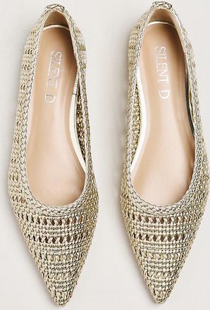 Silent D Selma Woven Leather Pointed Flats