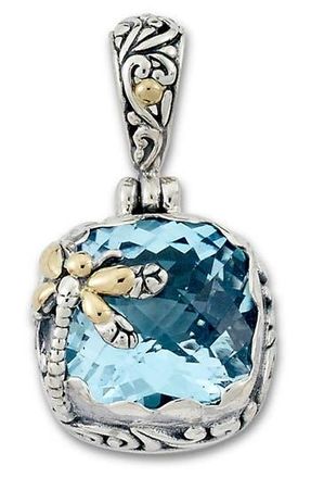 Samuel B. Topaz Dragonfly Pendant in Blue at Nordstrom Rack