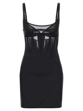 MUGLER Black Corset Dress