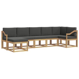 vidaXL Conjunto De Sof&aacute;s De Exterior 7 Pcs Blanco Y Antracita Vidaxl
