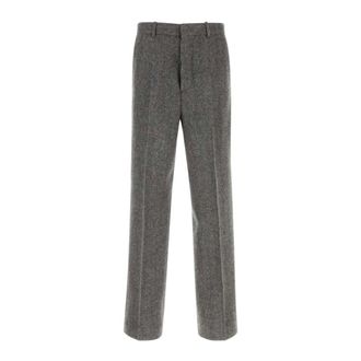 Maison Margiela Wool Tailored Broeken - Heren - Broeken - Grijs - Maat: L Wol