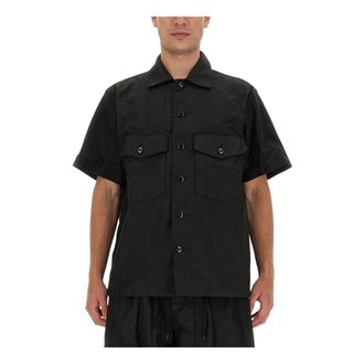 Needles Short Sleeve Shirts, male, Black, Size: M S/S Fatigue Shirt - Backsateen