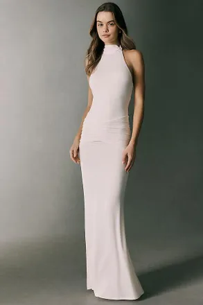 Reformation Serena Halter Knit Maxi Dress