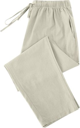 Generic Trousers for Women UK Elasticated Waist Trousers with Pockets Drawstring Casaul Pants Solid Color Comfortable Palazzo Pants Summer Lightweight Beach T