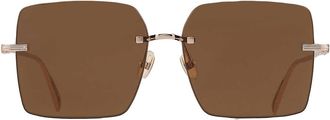 Ferragamo Brown Square Ladies Sunglasses SF311S 780 60