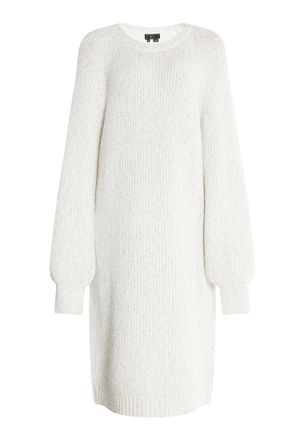 Faina Gebreide jurk Dames Gebroken wit gem&ecirc;leerd zilver