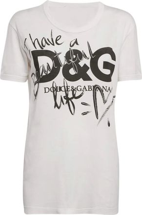 Dolce & Gabbana logo-print cotton T-shirt - White
