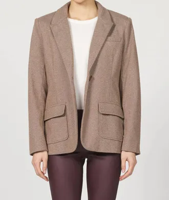 Dear John Denim Beau Single Breasted Blazer In Brown