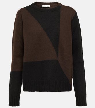 Jil Sander Intarsia virgin wool sweater