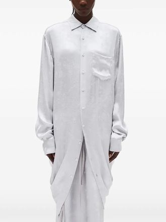 Ann Demeulemeester transparent-design shirt - women - Silk/Viscose - 36 - Grey