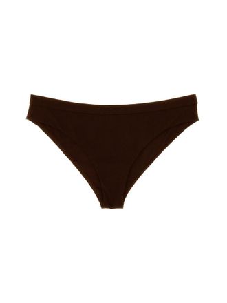 Jil Sander Brown Solid Bikini Bottom Swimwear
