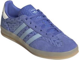 adidas Gazelle Indoor Sneaker in Real Lilac/Clear Sky/Gum 3 at Nordstrom, Size 10.5