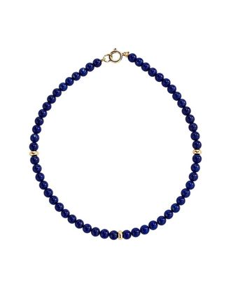 Jewelmak 14K Lapis Bracelet