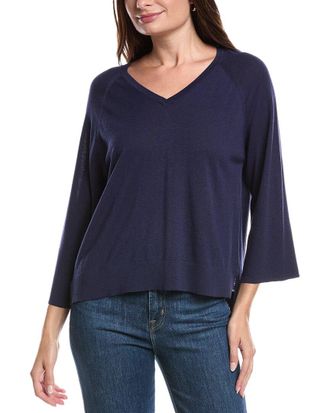 Fort&eacute; Cashmere Easy Silk & Cashmere-Blend Sweater