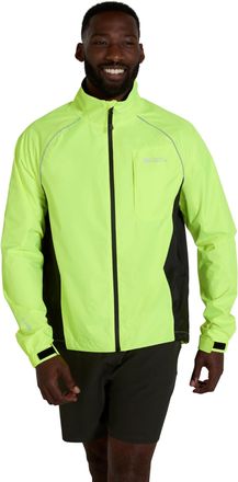 Mountain Warehouse Adrenaline Mens Waterproof Cycling Jacket - Reflective Mens Coat, Breathable Unisex Rain Coat - For Outdoors, Running & Walking Yellow XXS