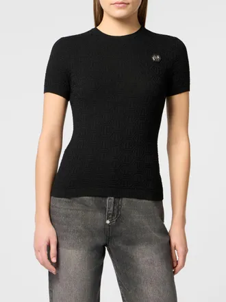 Philipp Plein Maglia a girocollo PP in misto viscosa