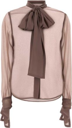 Saint Laurent Light Brown Transparent Shirt
