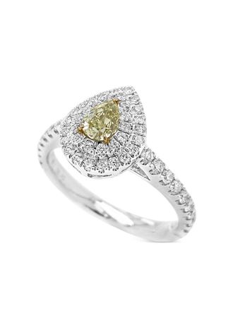 HYT Jewelry yellow and white diamond ring - Silver