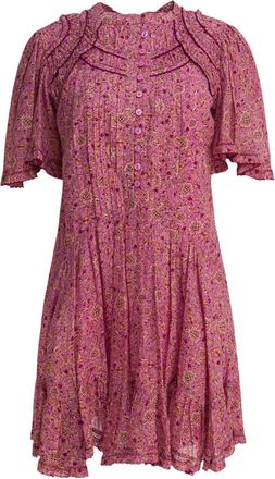 Isabel Marant Abito corto Celyana a fiori - Rosa