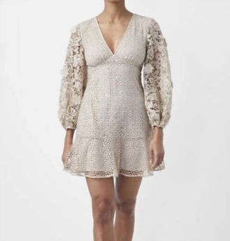French Connection Caballo Sequin V-Neck Dress In Nude