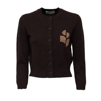 Isabel Marant Newton Logo Cotton Slim Cardigan