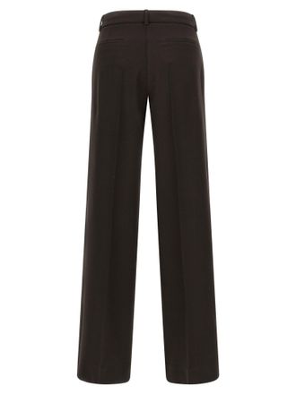 P.A.R.O.S.H. Virgin Wool Gabardine Trousers - Brown