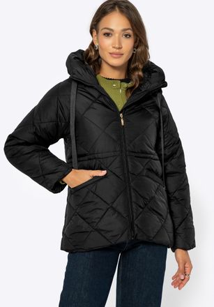 Wittchen Dames Capuchonjack met Trekkoord Zwart Polyester