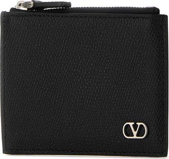 Valentino Garavani Mens Calf Leather Coin Purse Black