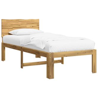 vidaXL Estructura De Cama Individual Con Cabecera Rostock Blanco Vidaxl