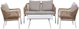 Wanderlust Deco Mesa, Sofa Y 2 Sillones Beige, 110x65x45,72x79x76, 146x79x76