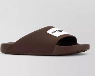 Givenchy rubber label open toe slide sandals